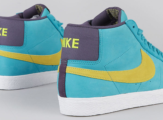 Nike SB Blazer Premium - Aquamarine - Electric Yellow