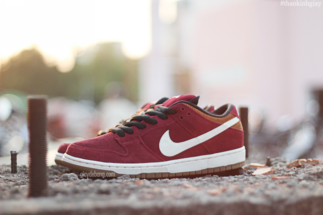 Nike Sb Dunk Low Burgundy Brown White 12