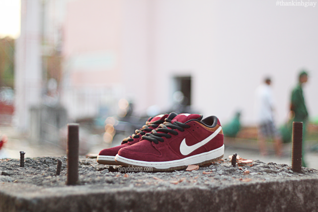 Nike Sb Dunk Low Burgundy Brown White 13