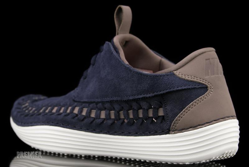 Nike Solarsoft Moccasin Premium Woven Dark Obsidian 02