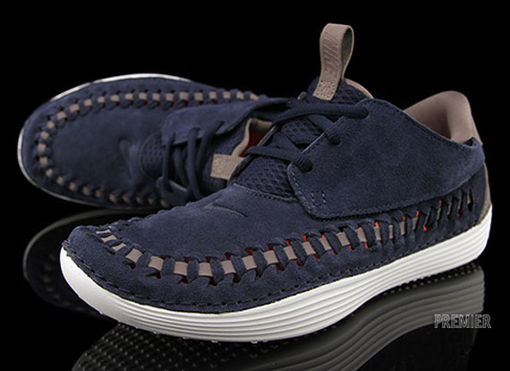 Nike Solarsoft Moccasin Premium Woven Dark Obsidian