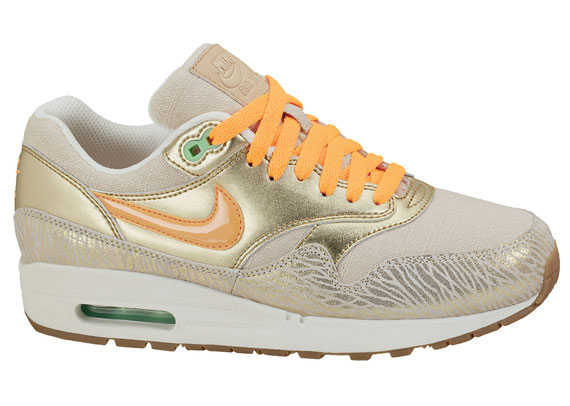 Nike Wmns Air Max 1 Prm Birch Bright Citrus Metallic Gold Sail 2