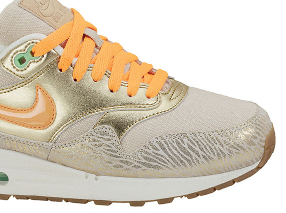 Nike Wmns Air Max 1 Prm Birch Bright Citrus Metallic Gold Sail 3