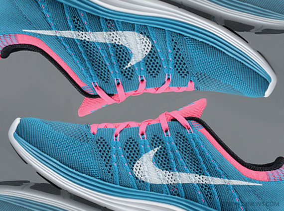 Nike Flyknit Lunar1+ - Neo Turquoise - White - Squadron Blue - Pink Flash