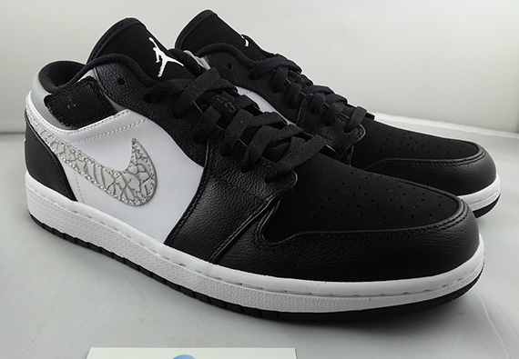 Air Jordan 1 Strap Low Black Matte Silver White 4