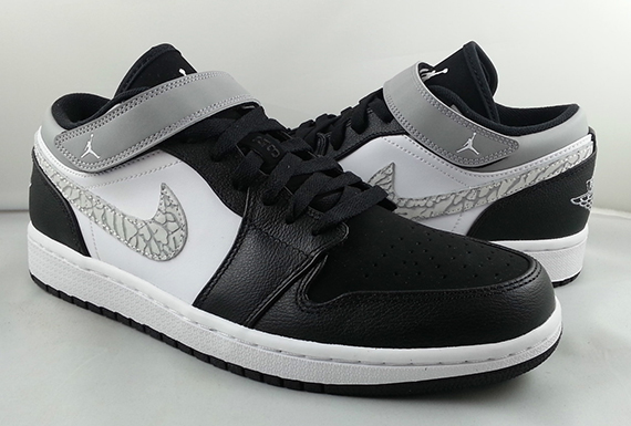 Air Jordan 1 Strap Low Black Matte Silver White 5