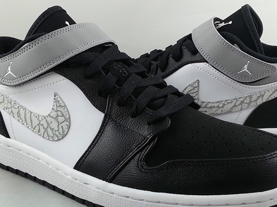 Air Jordan 1 Strap Low Black Matte Silver White