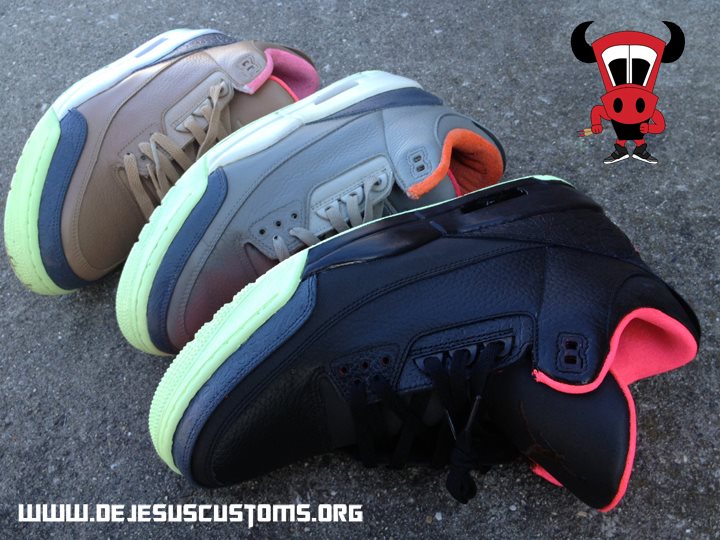 Air Jordan Iii Threezy Pack Customs 03