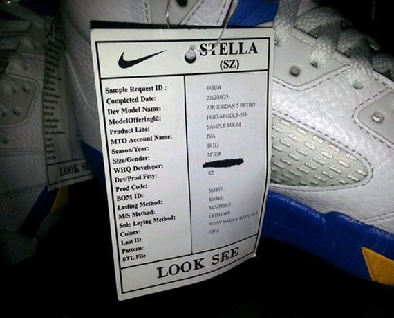 Air Jordan V Laney 2013 Sample On Ebay 7