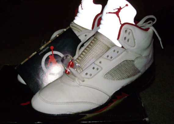 Air Jordan V Vntg White Black Fire Red