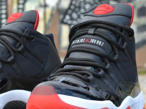 Air Jordan XI "Bred Pump" Customs by Freaker Sneaks