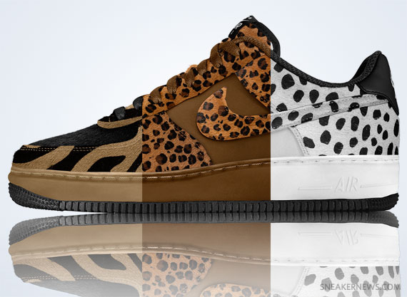 Nike Air Force 1 iD - Pony Hair Animal Print Options