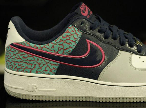 Nike Air Force 1 Low "Elephant" - Grey - Teal - Fuschia