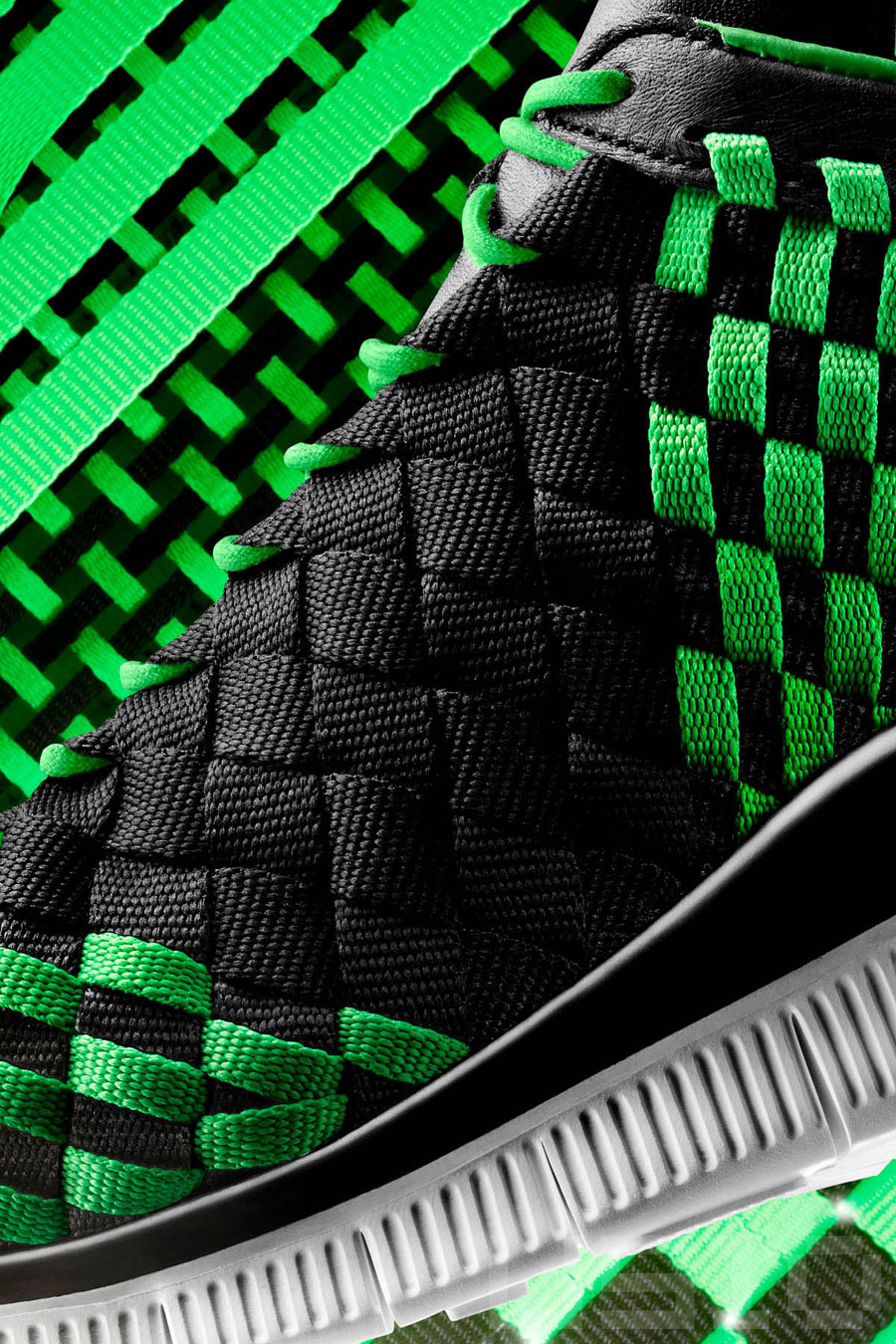 Nike Free Inneva Woven Black Poison Green Sail 05