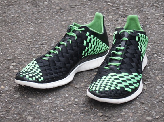 Nike Free Inneva Woven Black Poison Green White 1