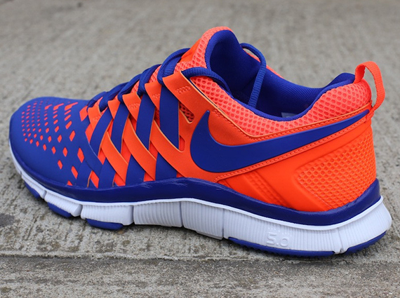 Nike Free Trainer 5.0 Nrg Total Crimson Hyper Blue White 3