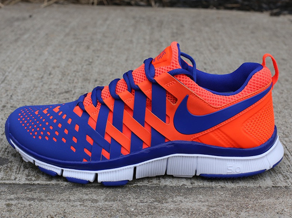 Nike Free Trainer 5.0 Nrg Total Crimson Hyper Blue White 4