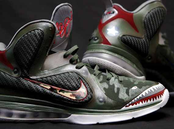 Nike LeBron 9 “Curtiss P-40 Warhawk” Customs by SmoothTip