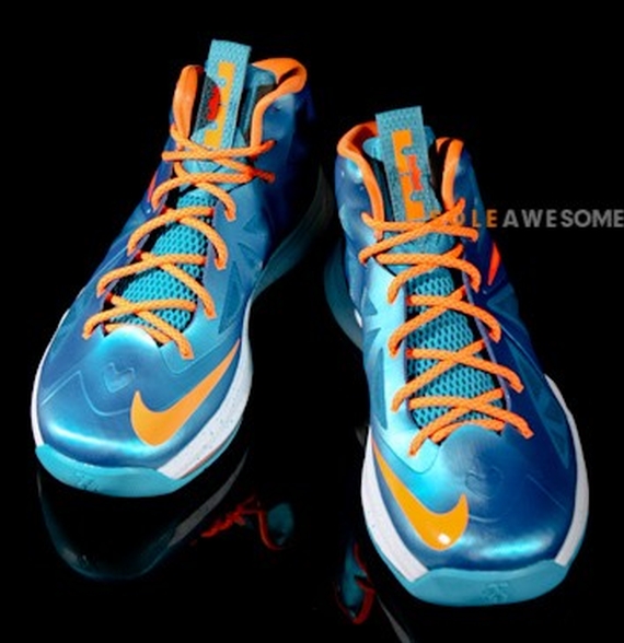 Nike Lebron X Gs Turquoise Bright Citrus Windchill 06