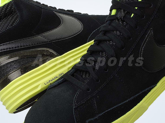 Nike Lunar Blazer – Black – Volt  | Available