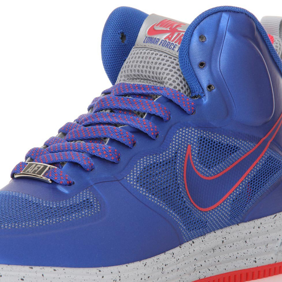 Nike Lunar Force 1 Mid Grey Royal Red 3