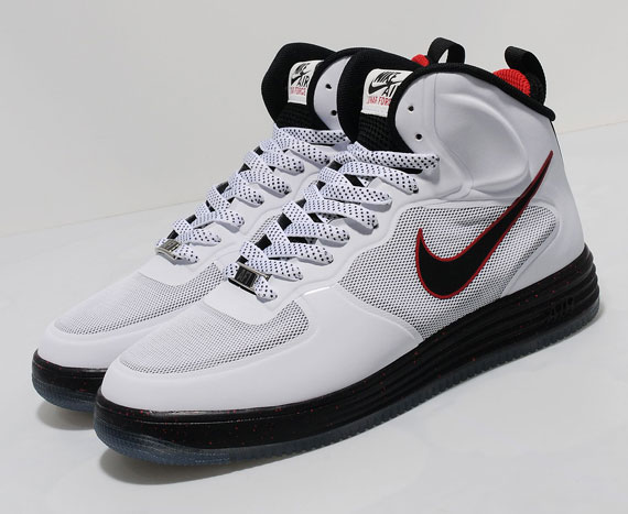 Nike Lunar Force 1 Mid White Black University Red 2