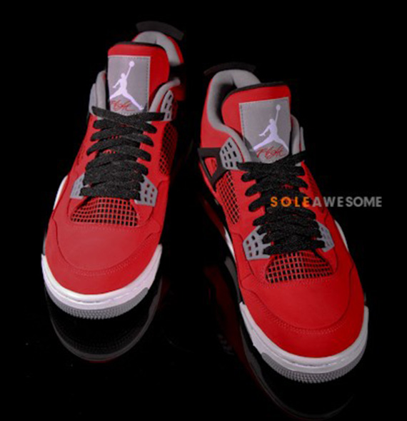 Red Nubuck Air Jordan Iv Retro 001