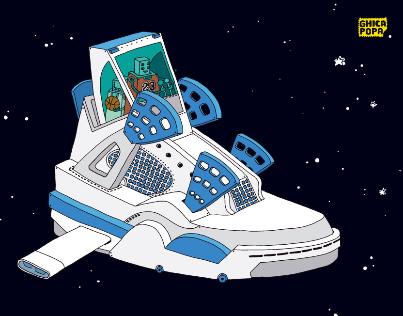 Space Sneaker Illustrations 01
