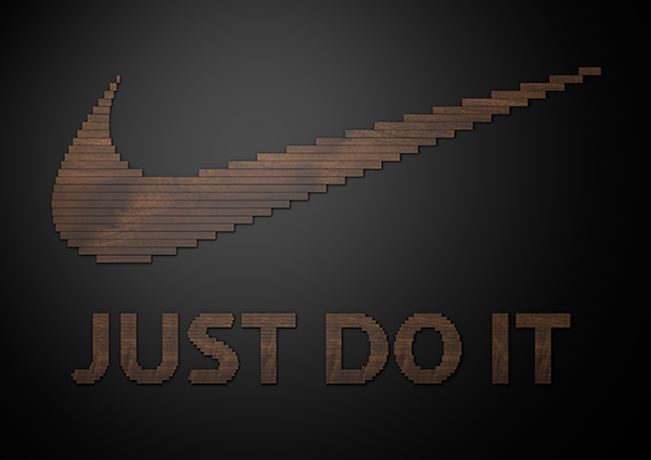 Txaber Nike Just Type It Wooden Slats Typography 1