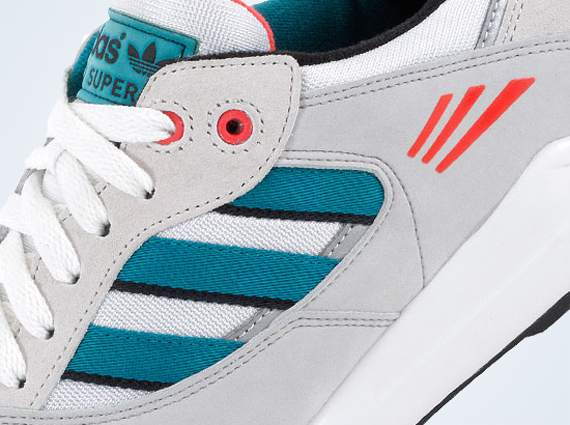 adidas Originals Tech Super – White – Teal – Red