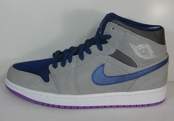 Air Jordan 1 Mid Matte Silver Laser Purple Deep Blue 4