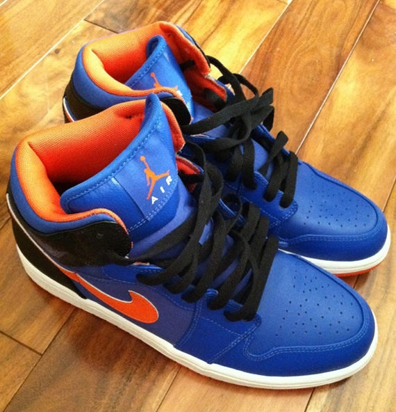 Air Jordan 1 Mid Royal Orange Black Sample 1