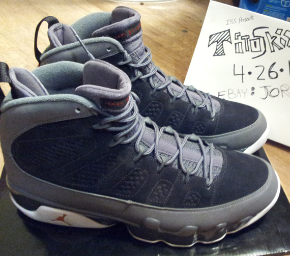 Air Jordan Ix Black Mesa Orange Cool Grey Sample 4