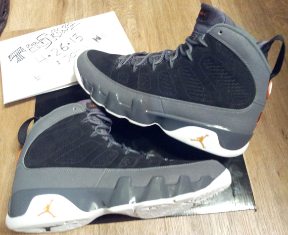 Air Jordan Ix Black Mesa Orange Cool Grey Sample 7