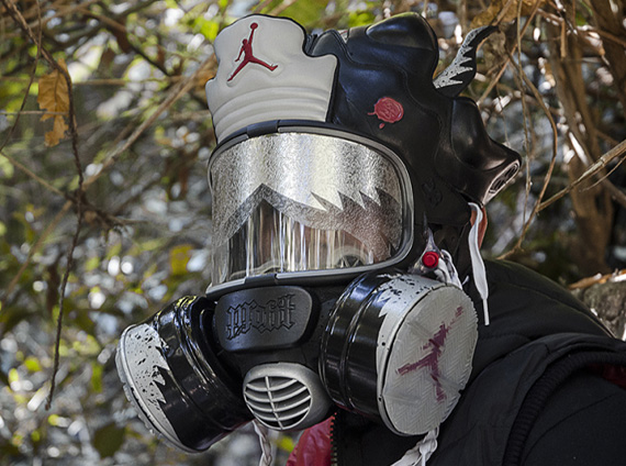 Air Jordan V “Bin 23” Gas Mask by Freehand Profit