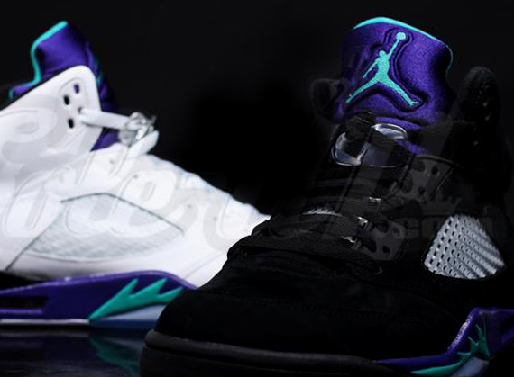 Air Jordan V "Grape" vs. "Black Grape" Comparison