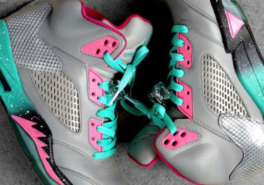 Air Jordan V “Miami Vice” Customs by Smooth Tip