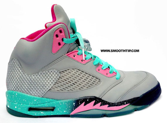 Air Jordan V Miami Vice Customs By Smoothtip 2