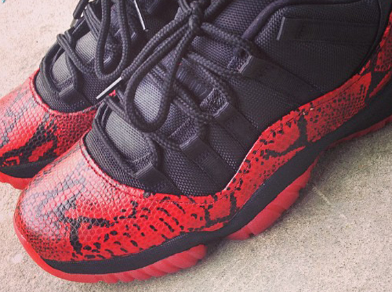 Air Jordan XI Low "Red Viper" Customs by Noldo