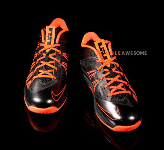 Black Orange Lebron X Low 2