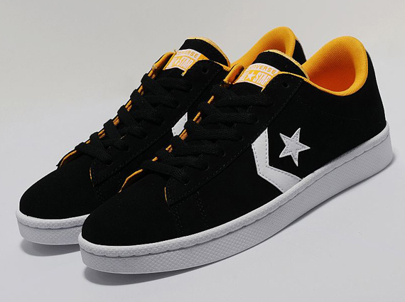 Converse Pro Leather Blk Yel 1