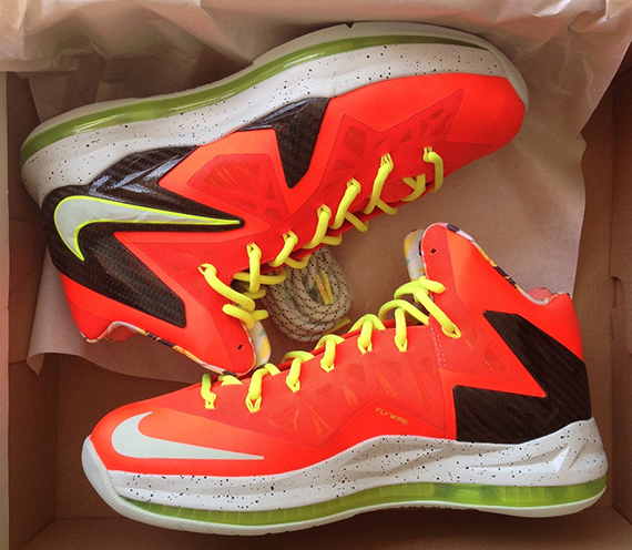 Infrared Volt Nike Lebron X Elite 1