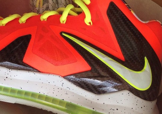 “Infrared/Volt” Nike LeBron X Elite