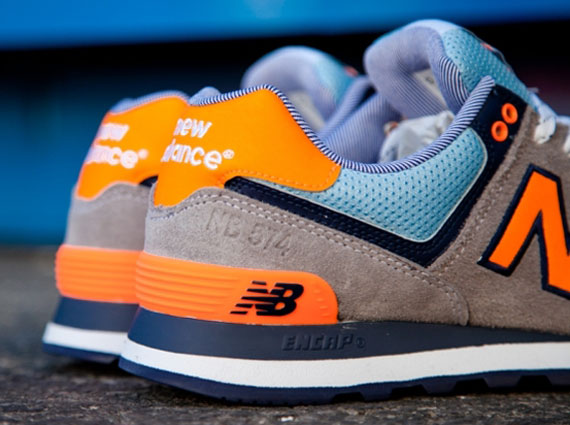 New Balance 574 Yacht Club Grey Orange