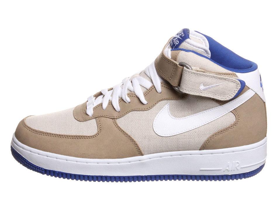 Nike Air Force 1 Mid Khaki Birch Hyper Blue 1
