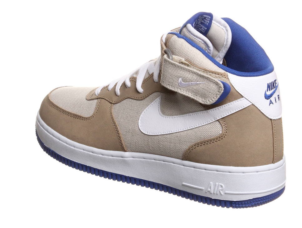 Nike Air Force 1 Mid Khaki Birch Hyper Blue 3