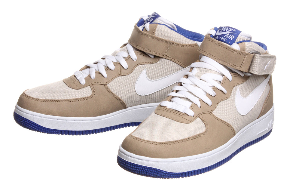 Nike Air Force 1 Mid Khaki Birch Hyper Blue 4