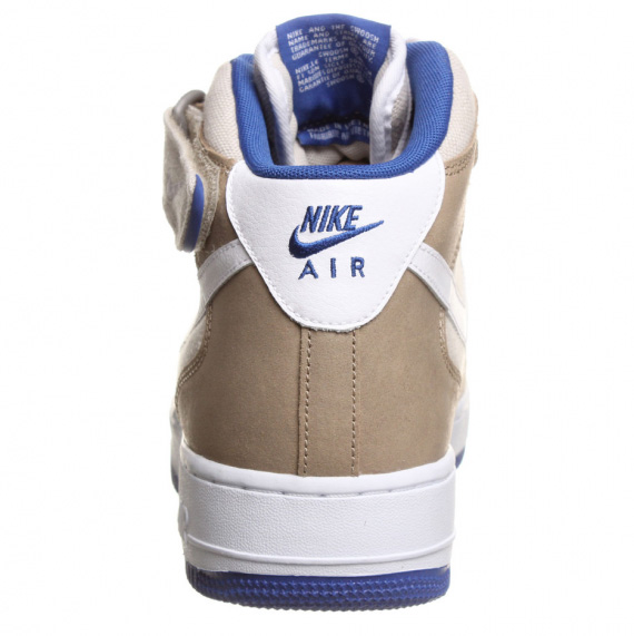 Nike Air Force 1 Mid Khaki Birch Hyper Blue 5