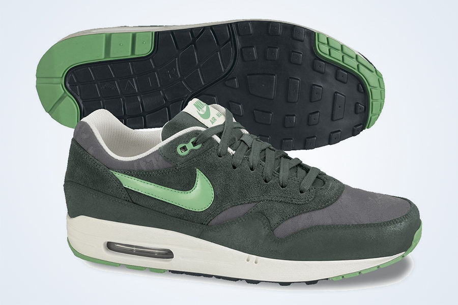 Nike Air Max 1 Premium Vintage Green Gamma Green Black Sail August 2013