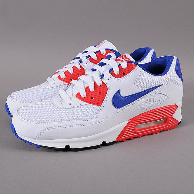 Nike Air Max 90 Essential White Hyper Red Hyper Blue 1